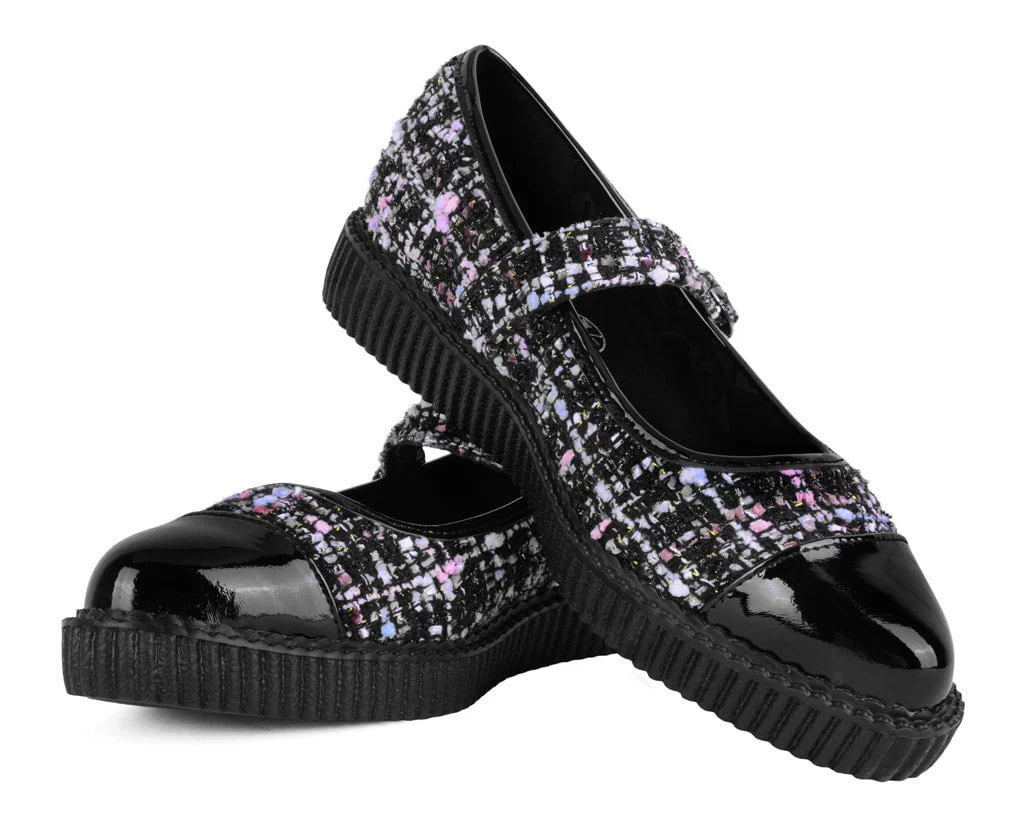Black Tweed Pointed Mary Jane - Image 3