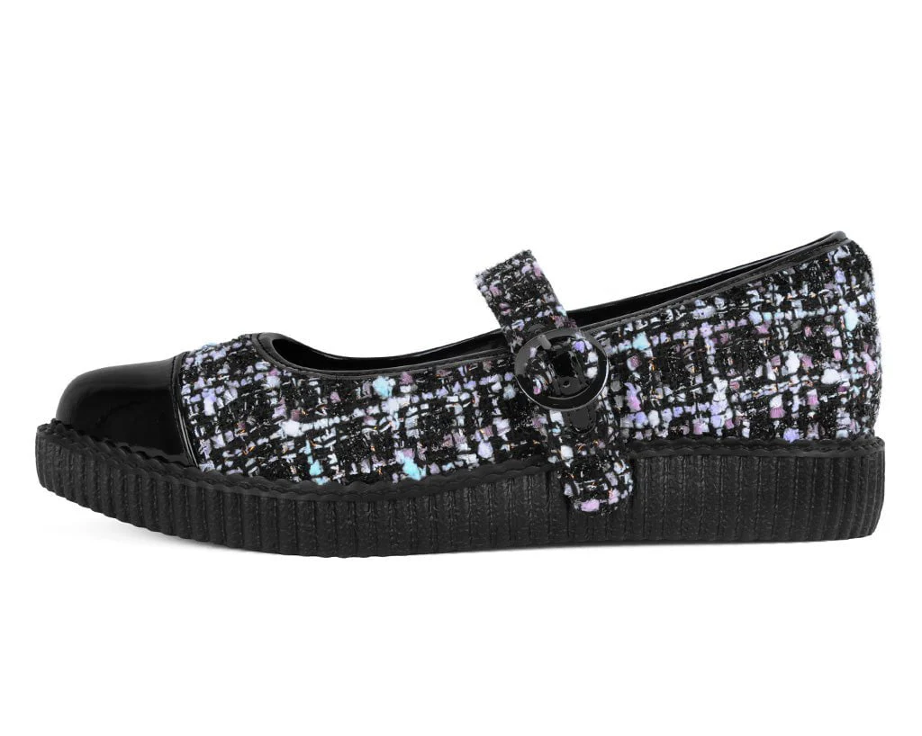 Black Tweed Pointed Mary Jane - Image 5