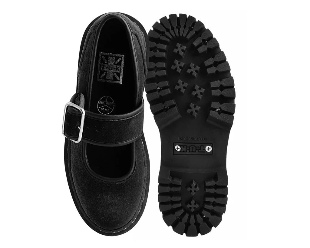Black Velvet Double Decker Mary Jane - Image 4