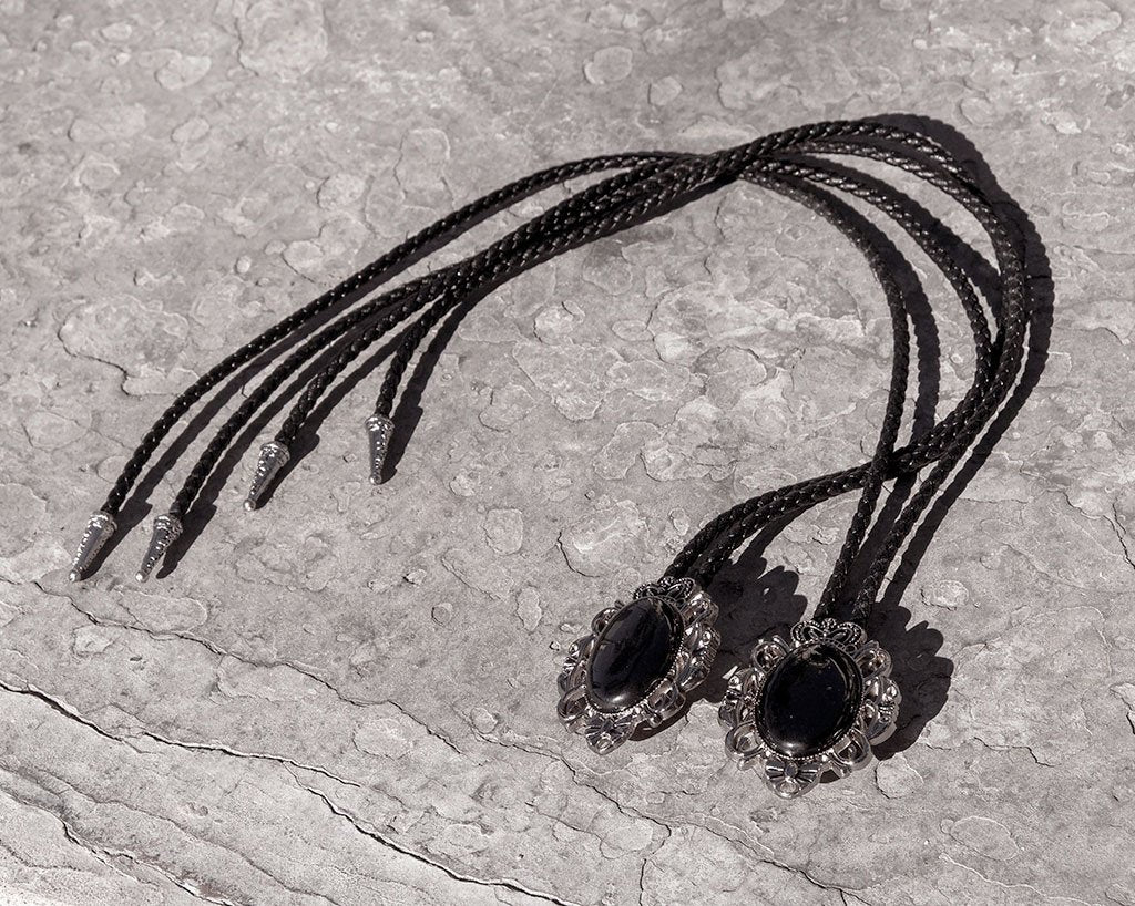 Black Victorian Bolo Shoe Tie - Image 2