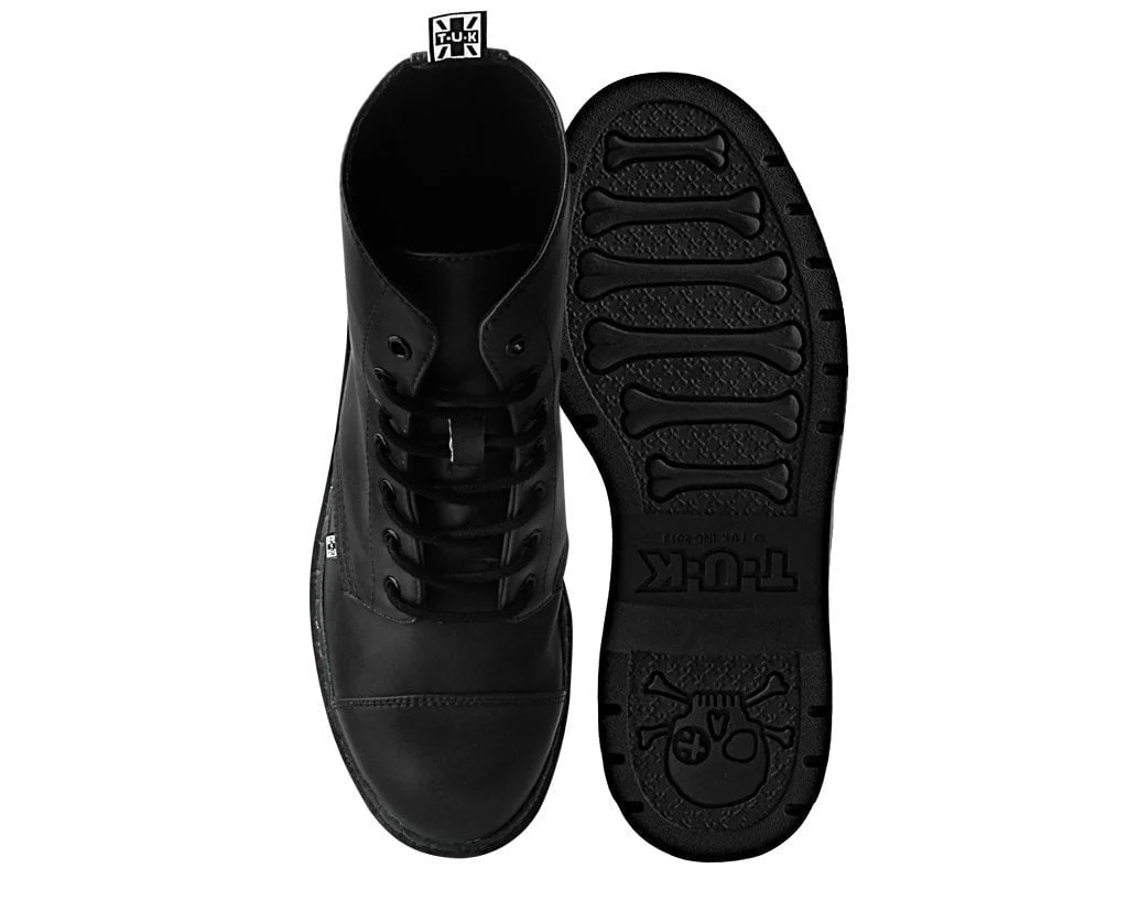 Black Waxy 7-Eye Capped Toe Boot - Image 4
