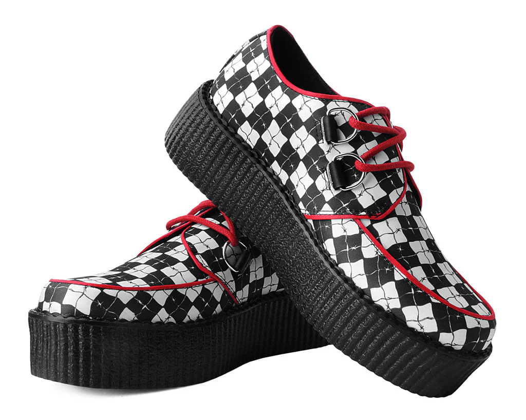 Black & White Checkered Barbwire Viva Mondo Creeper - Image 3