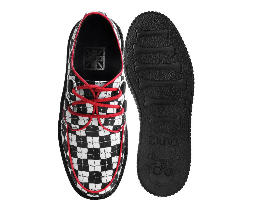 Black & White Checkered Barbwire Viva Mondo Creeper - Image 4