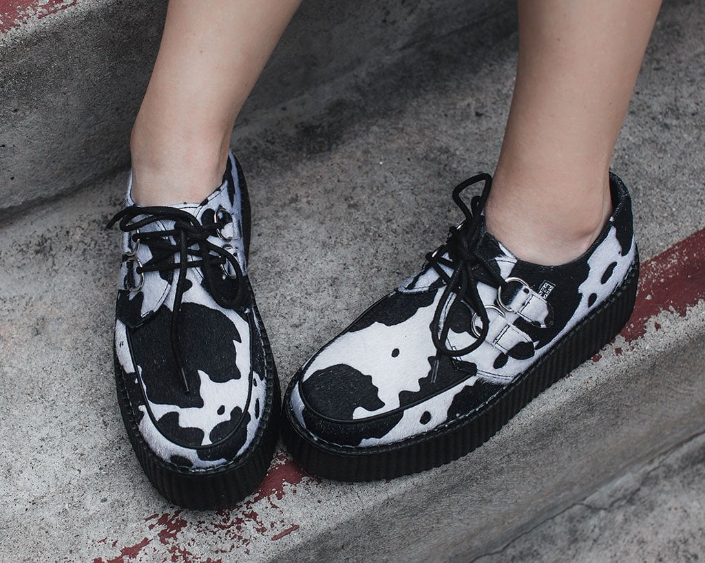 Black & White Cow Print Viva Mondo Creeper - Image 2