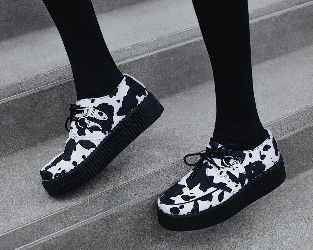 Black & White Cow Print Viva Mondo Creeper - Image 8