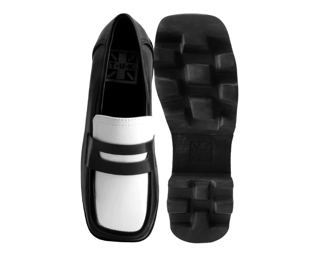 Black & White Dress TUKskin™ Square Nosebleed Loafer - Image 4