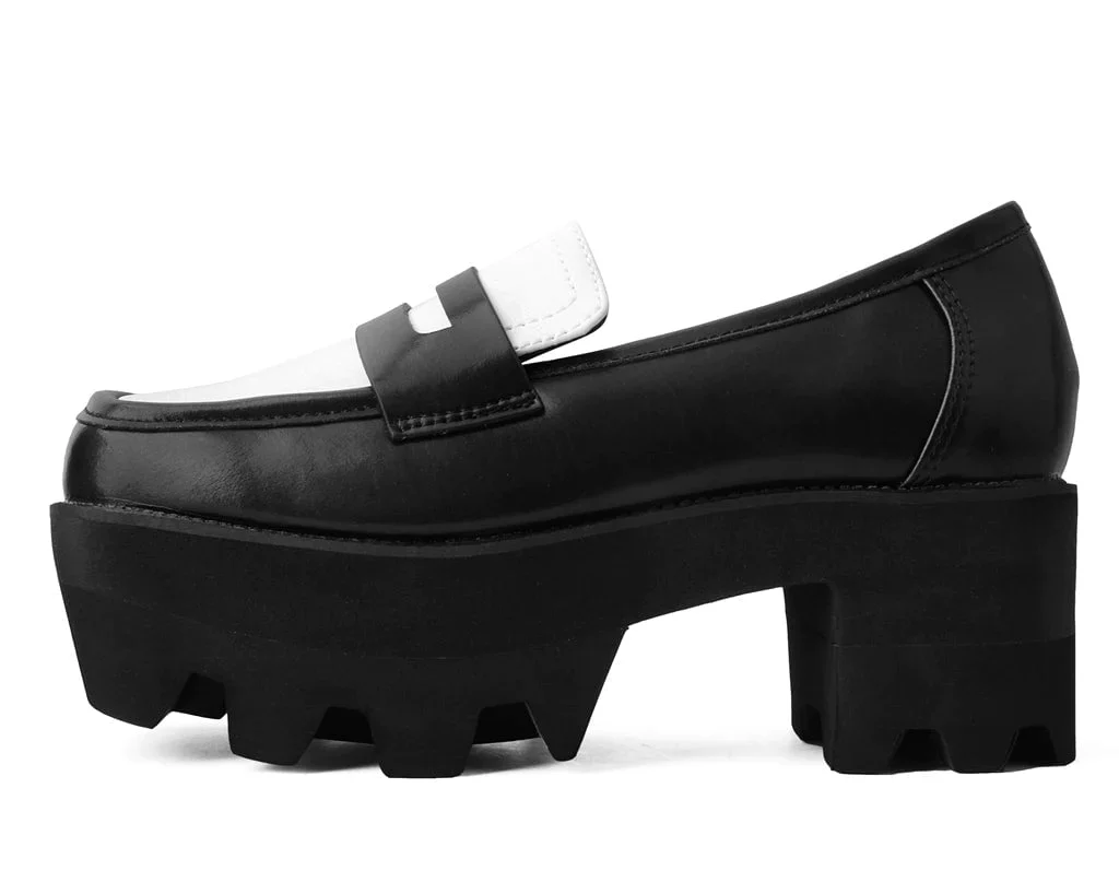Black & White Dress TUKskin™ Square Nosebleed Loafer - Image 5