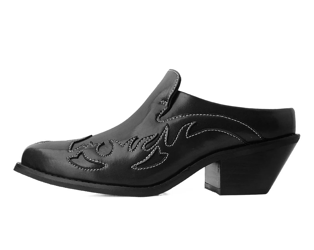 Black Flame Western Mule - Image 3