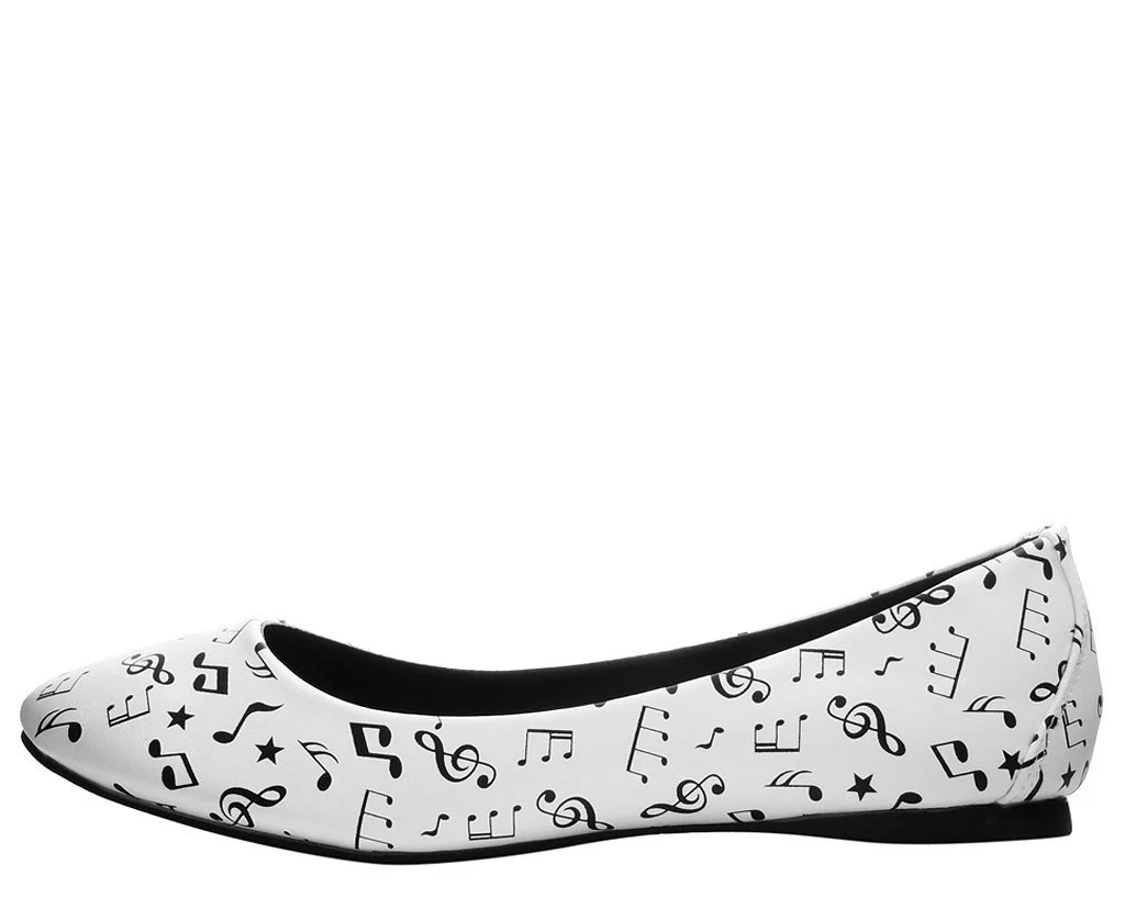 Black & White Music Note Flat *ALL ITEMS FINAL SALE/NON-RETURNABLE* - Image 3