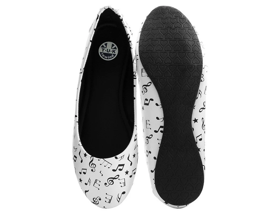 Black & White Music Note Flat *ALL ITEMS FINAL SALE/NON-RETURNABLE* - Image 4