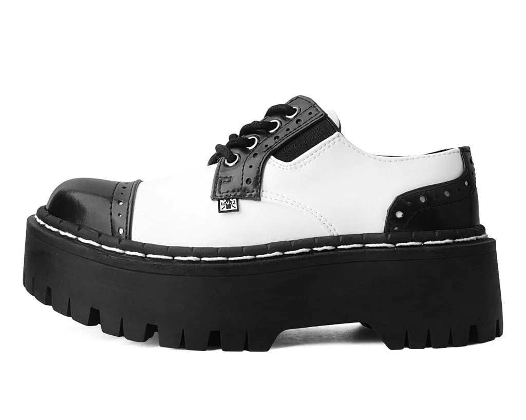 Black & White TUKskin™ Double Decker Brogue - Image 5