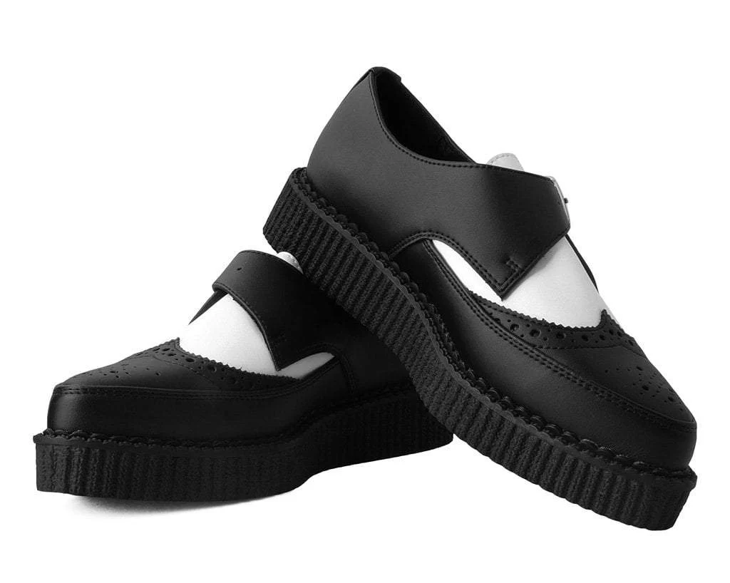 Black & White TUKskin™ Wing Buckle Pointed Creeper - Image 3