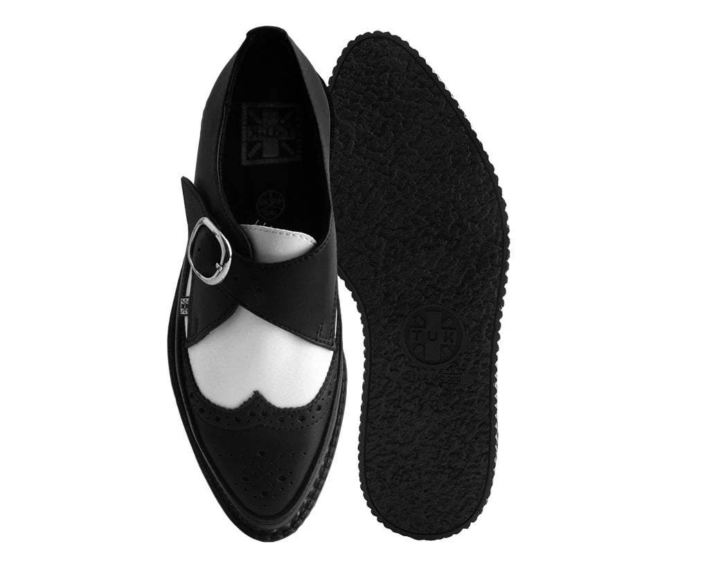 Black & White TUKskin™ Wing Buckle Pointed Creeper - Image 4