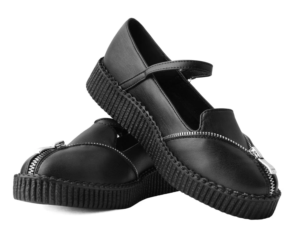 Black Zipper Viva Low Mary Jane - Image 3