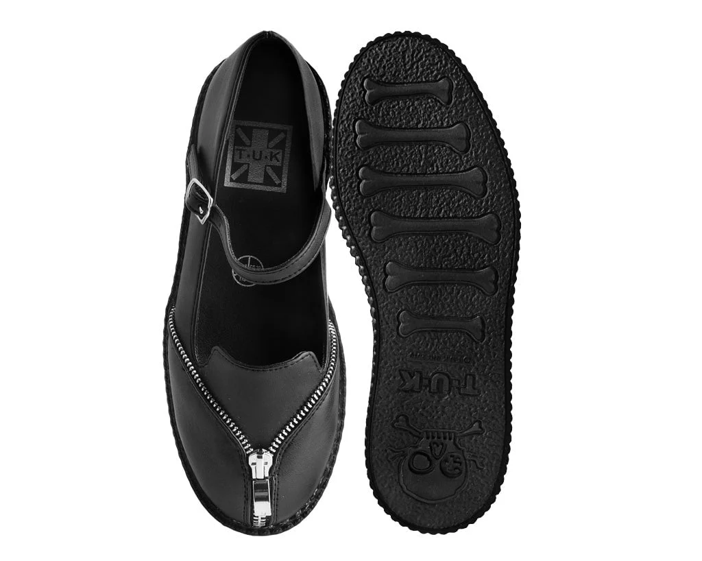 Black Zipper Viva Low Mary Jane - Image 4