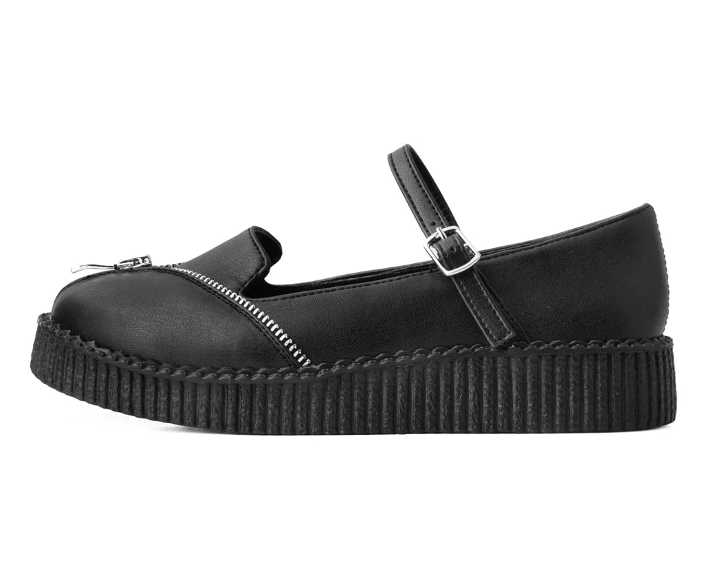 Black Zipper Viva Low Mary Jane - Image 5