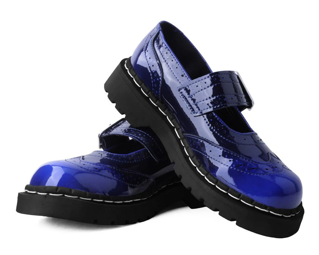Blue Gradient Brogue Mary Jane - Image 3