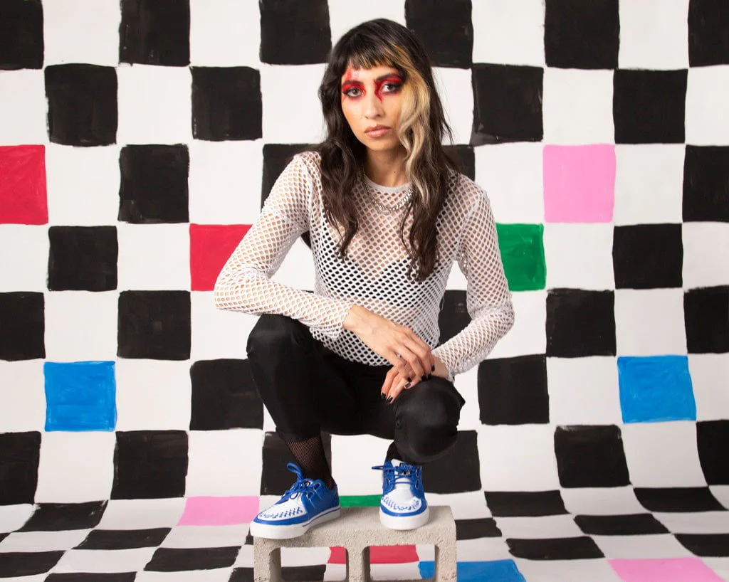 Blue & White 2-Ring Creeper Sneaker - Image 6