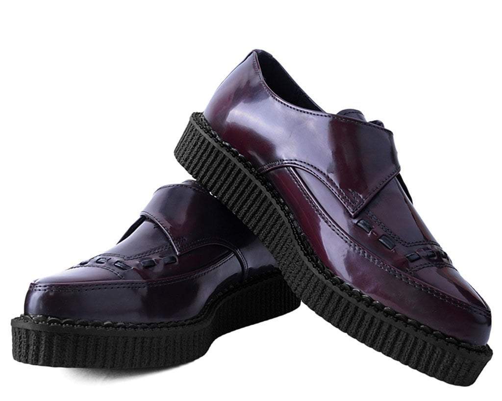 Burgundy Rub Off Pointed Buckle Anarchic Creeper - Image 3