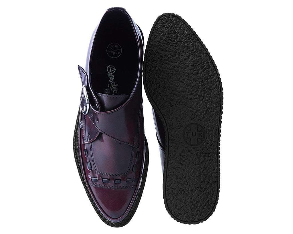 Burgundy Rub Off Pointed Buckle Anarchic Creeper - Image 5