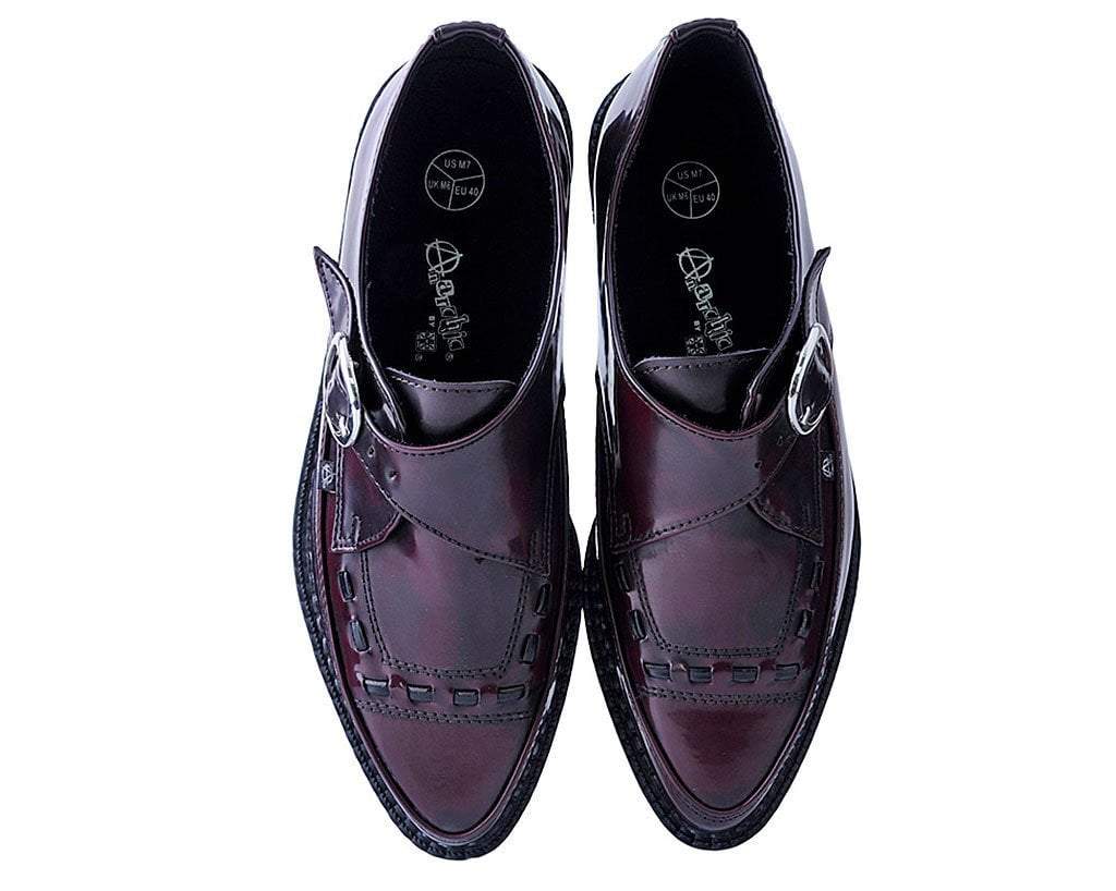 Burgundy Rub Off Pointed Buckle Anarchic Creeper - Image 6