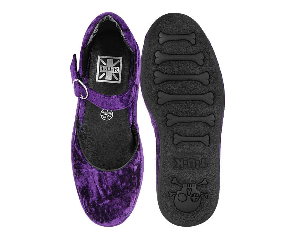 Purple Velvet Wrapped Mary Jane - Image 4
