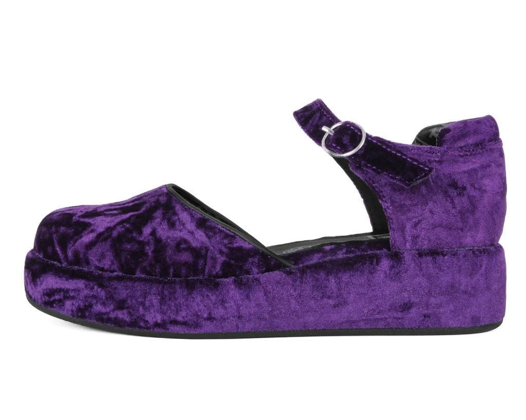 Purple Velvet Wrapped Mary Jane - Image 5