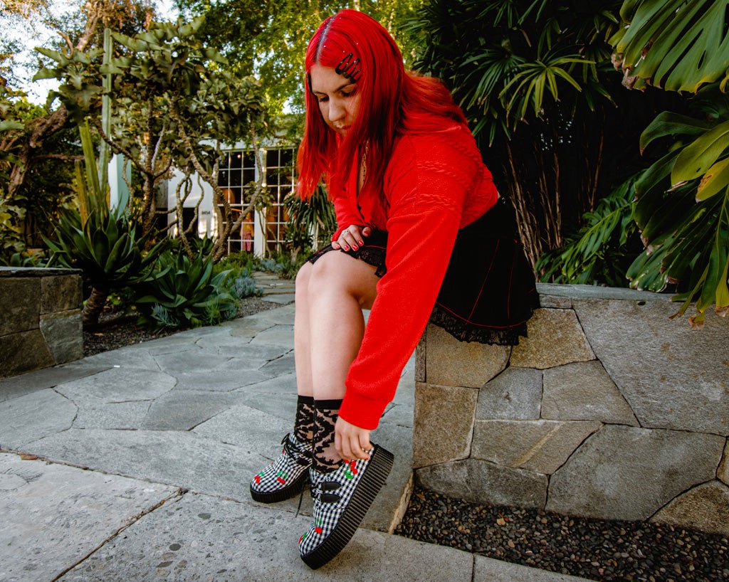 Cherry Gingham Mondo Creeper - Image 6