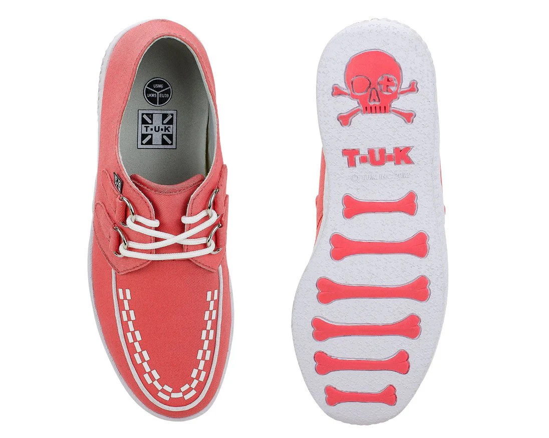 Coral Twill T.U.K. VIVA Creepers - *FINAL SALE/NON-RETURNABLE - Image 3
