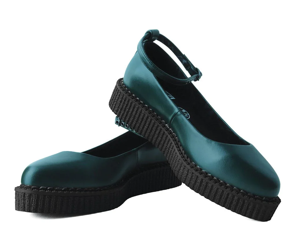 Dark Green TUKskin™ Pointed Ballet Flat - Image 3