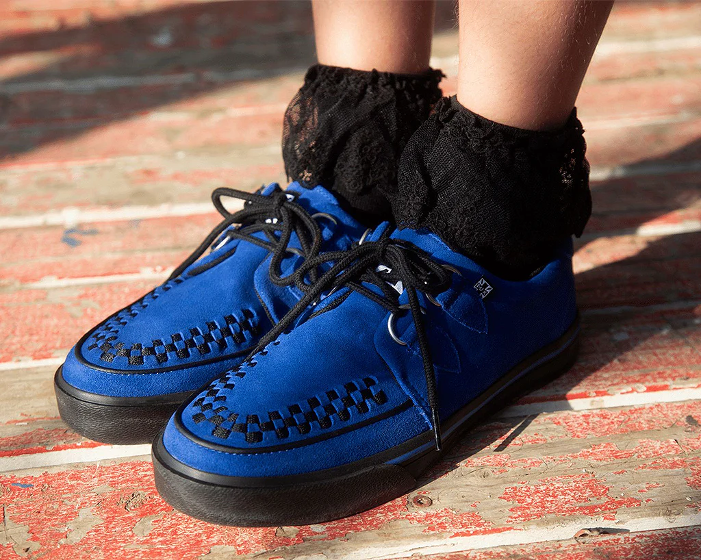 Electric Blue Suede D-Ring Sneaker - Image 8