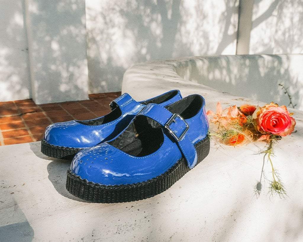 Glossy Blue Patent Mary Jane - Image 2