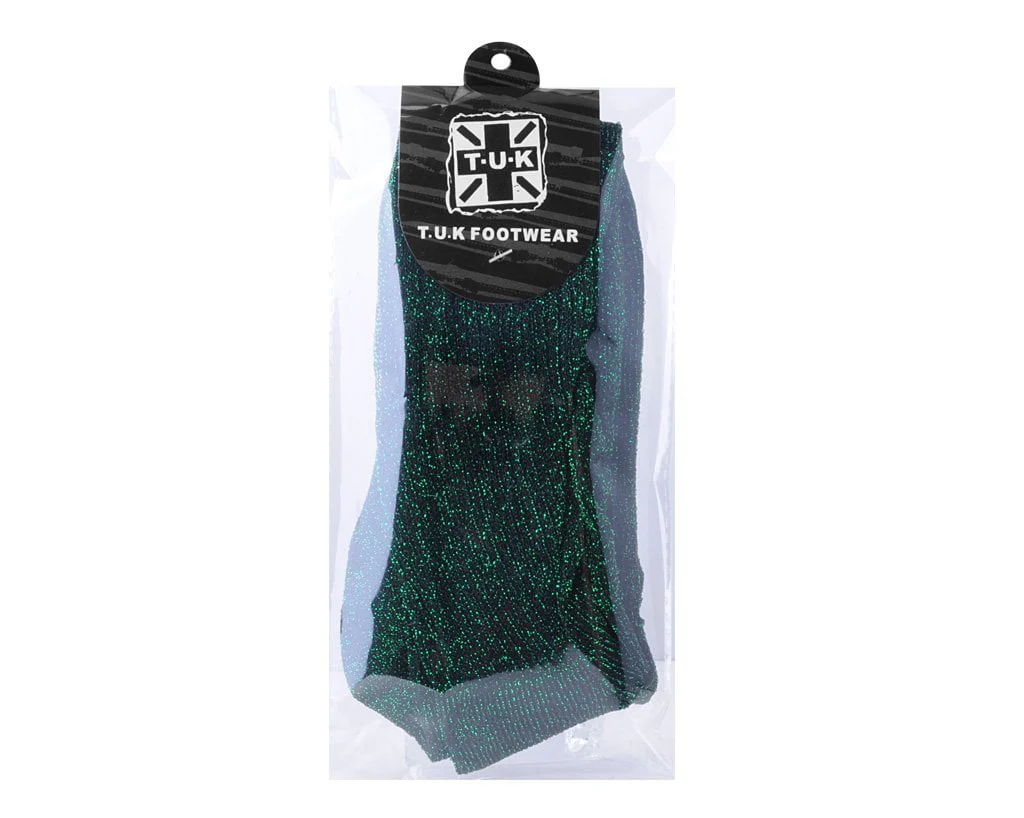 Green Ribbed Glitter Sock - Image 4
