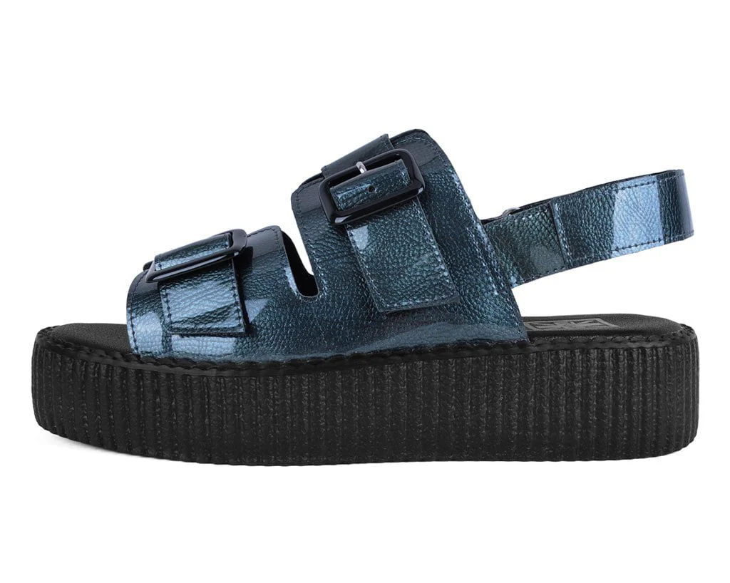 Grey Patent 2-Buckle Sandal - Image 6