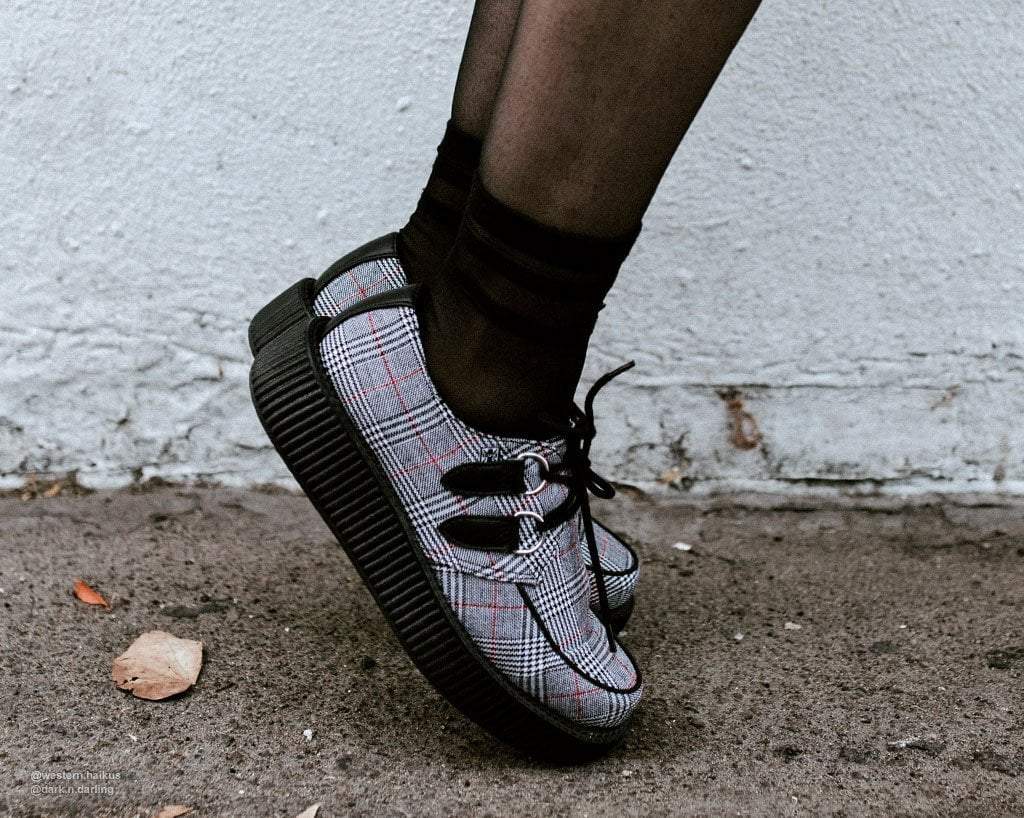 Grey Plaid Viva Low Creeper - Image 4