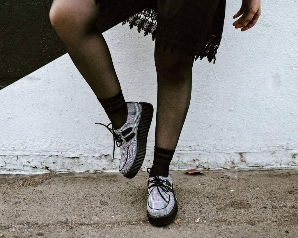 Grey Plaid Viva Low Creeper - Image 6