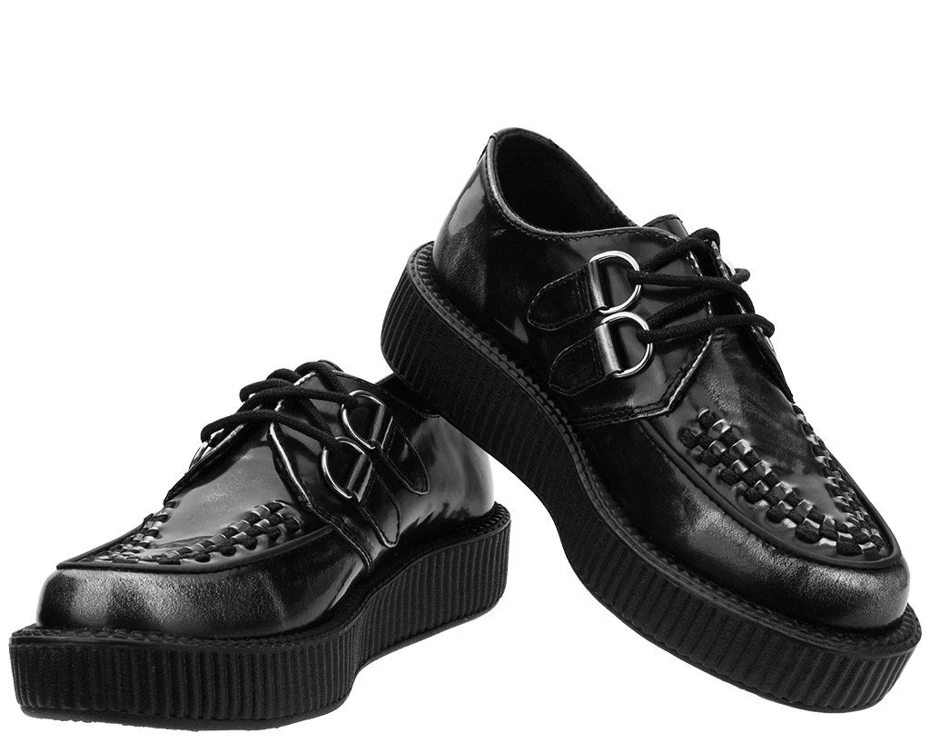 Grey Rub Off Leather Creeper - Image 2