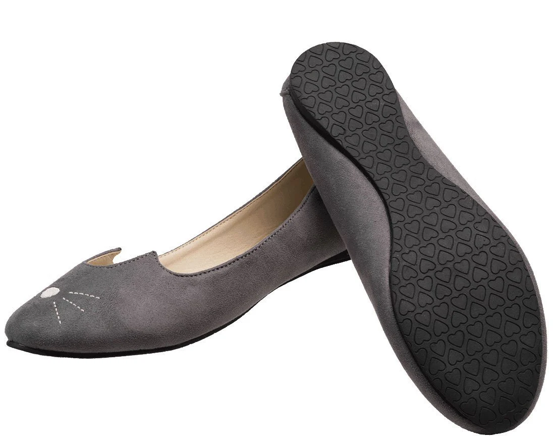 Grey Sophistakitty Flats *ALL ITEMS FINAL SALE/NON-RETURNABLE* - Image 3