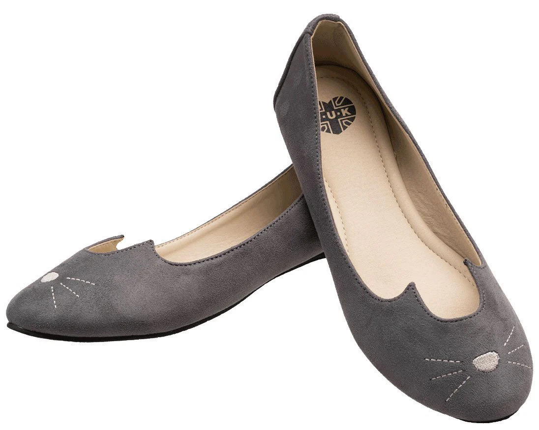 Grey Sophistakitty Flats *ALL ITEMS FINAL SALE/NON-RETURNABLE* - Image 4