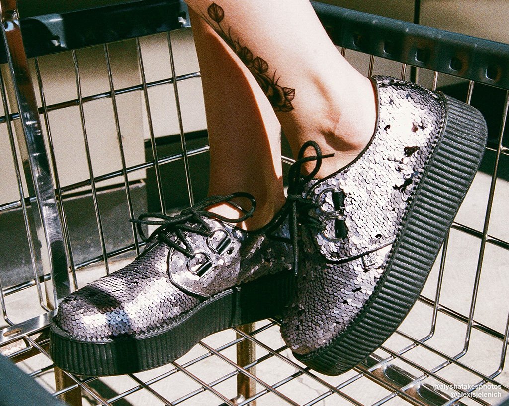 Gunmetal Two-Way Sequin Viva Mondo Creeper - Image 2