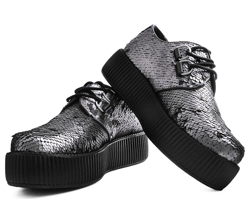 Gunmetal Two-Way Sequin Viva Mondo Creeper - Image 3