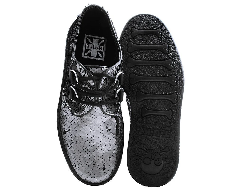 Gunmetal Two-Way Sequin Viva Mondo Creeper - Image 5