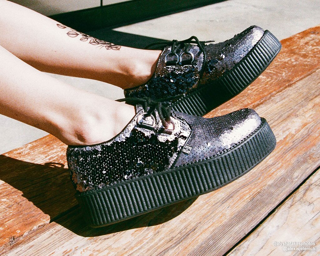 Gunmetal Two-Way Sequin Viva Mondo Creeper - Image 7
