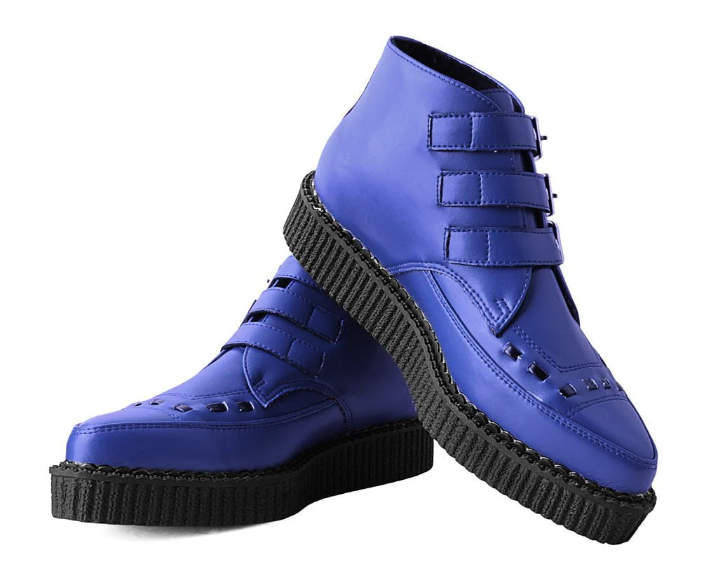 Lazuli Blue TUKskin™ 3-Buckle Pointed Creeper Boot - Image 3