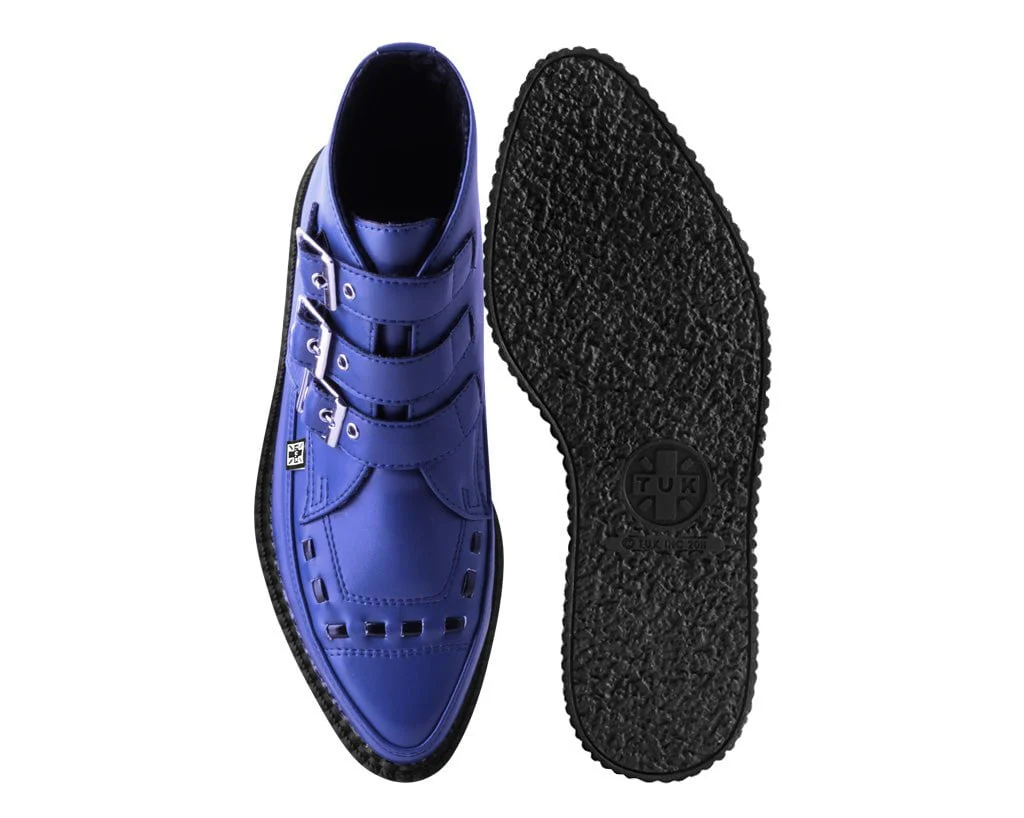 Lazuli Blue TUKskin™ 3-Buckle Pointed Creeper Boot - Image 4