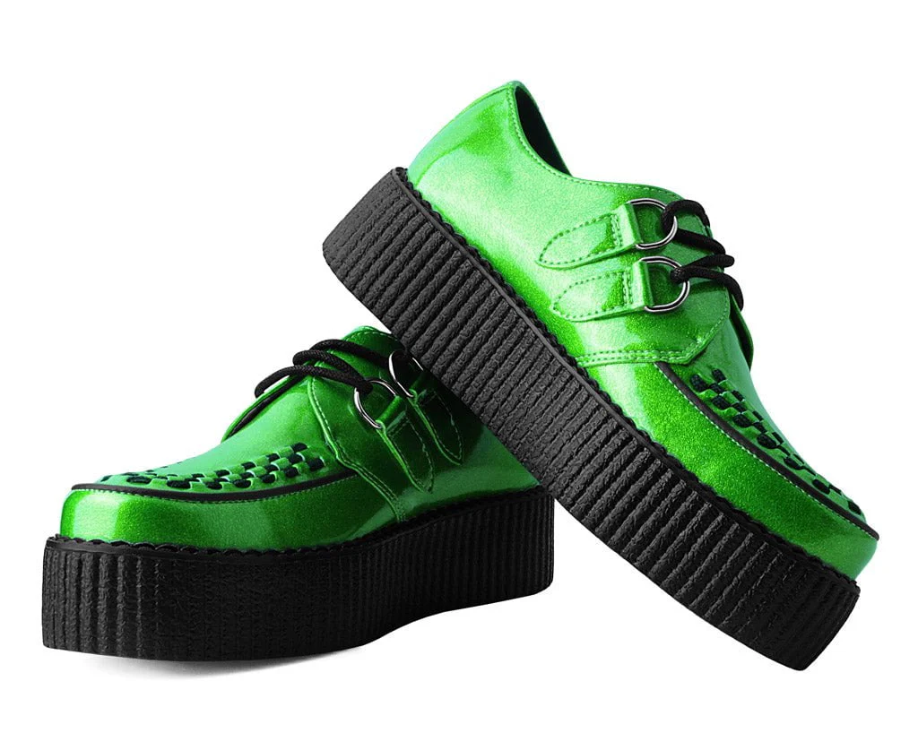 Lime Metallic Sparkle Viva Mondo Creeper - Image 3