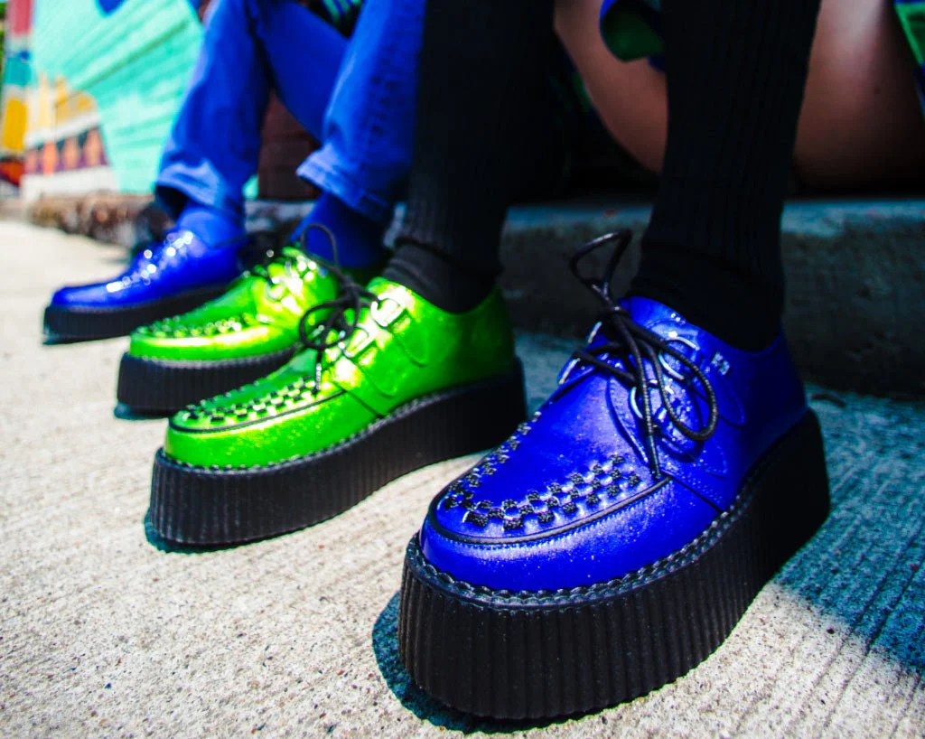 Lime Metallic Sparkle Viva Mondo Creeper - Image 8