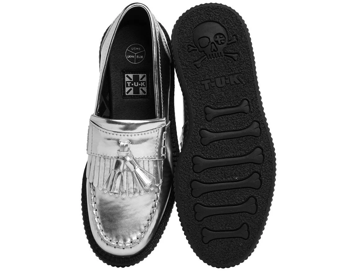 Metallic Silver Loafer - Image 3