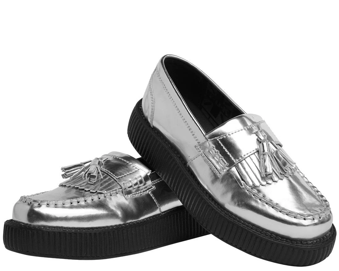 Metallic Silver Loafer - Image 4