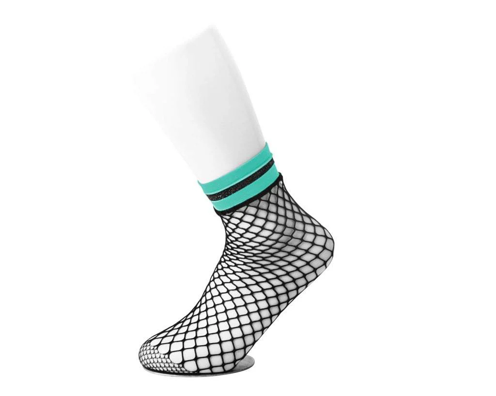 Multi-color Band Fishnet 5-Pk Sock - Image 3